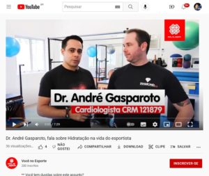 Dr. André Gasparoto, fala sobre Hidratação na vida do esportista