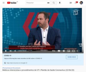 Médicos intensivistas e procedimentos de UTI - Plantão da Saúde Coronavírus